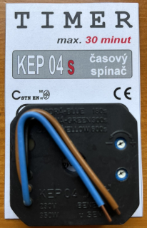 Časový spínač KEP 04s - je určen k zapínání a vypínání ventilátoru  v koupelně nebo na WC